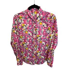 Holding Horses Anthropologie Spring Colorful Cotton Blouse Button Up 0/Small